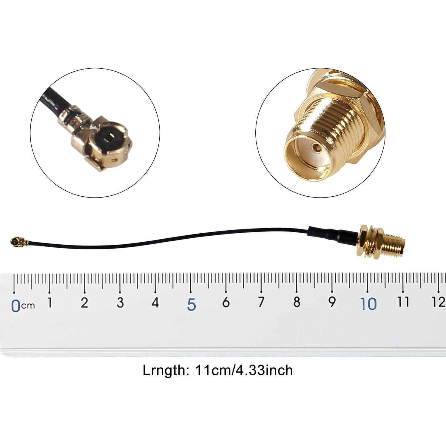 Antena LoRa 915MHz 2dBi DWEII U.FL IPEX a SMA 10cm 2PCS