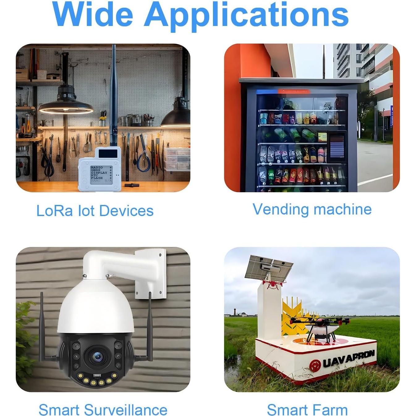 Paquete de 2 Antenas LoRa 915MHz 5dBi SMA Macho para Meshtastic