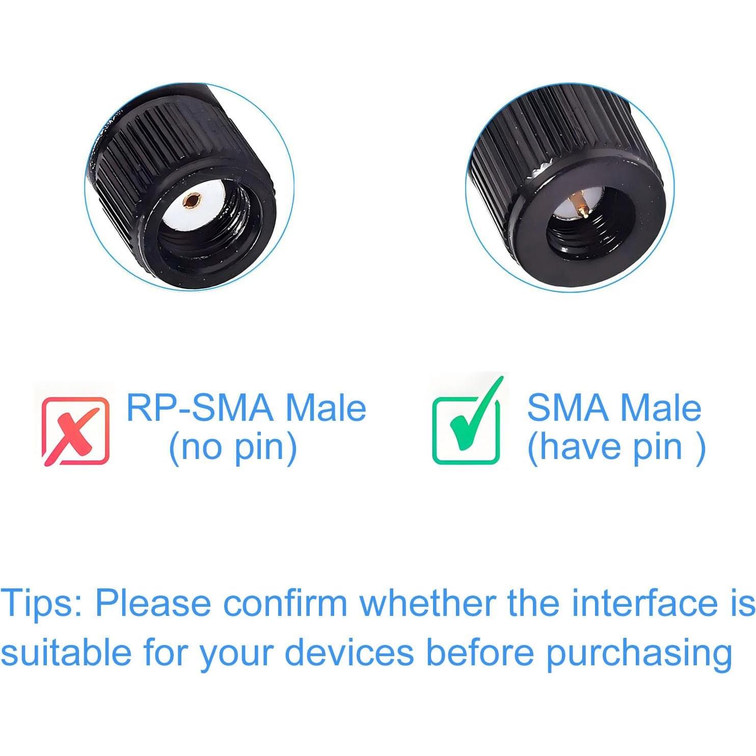 Paquete de 2 Antenas LoRa 915MHz 5dBi SMA Macho para Meshtastic