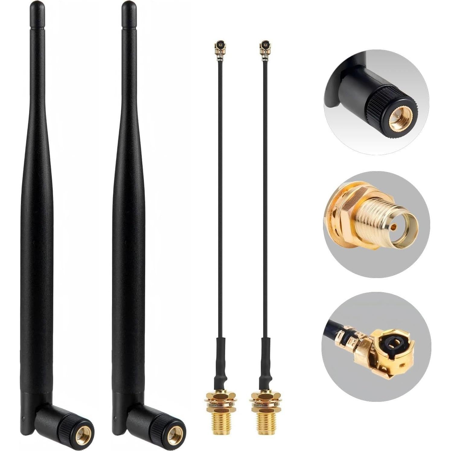 Paquete de 2 Antenas LoRa 915MHz 5dBi SMA Macho para Meshtastic