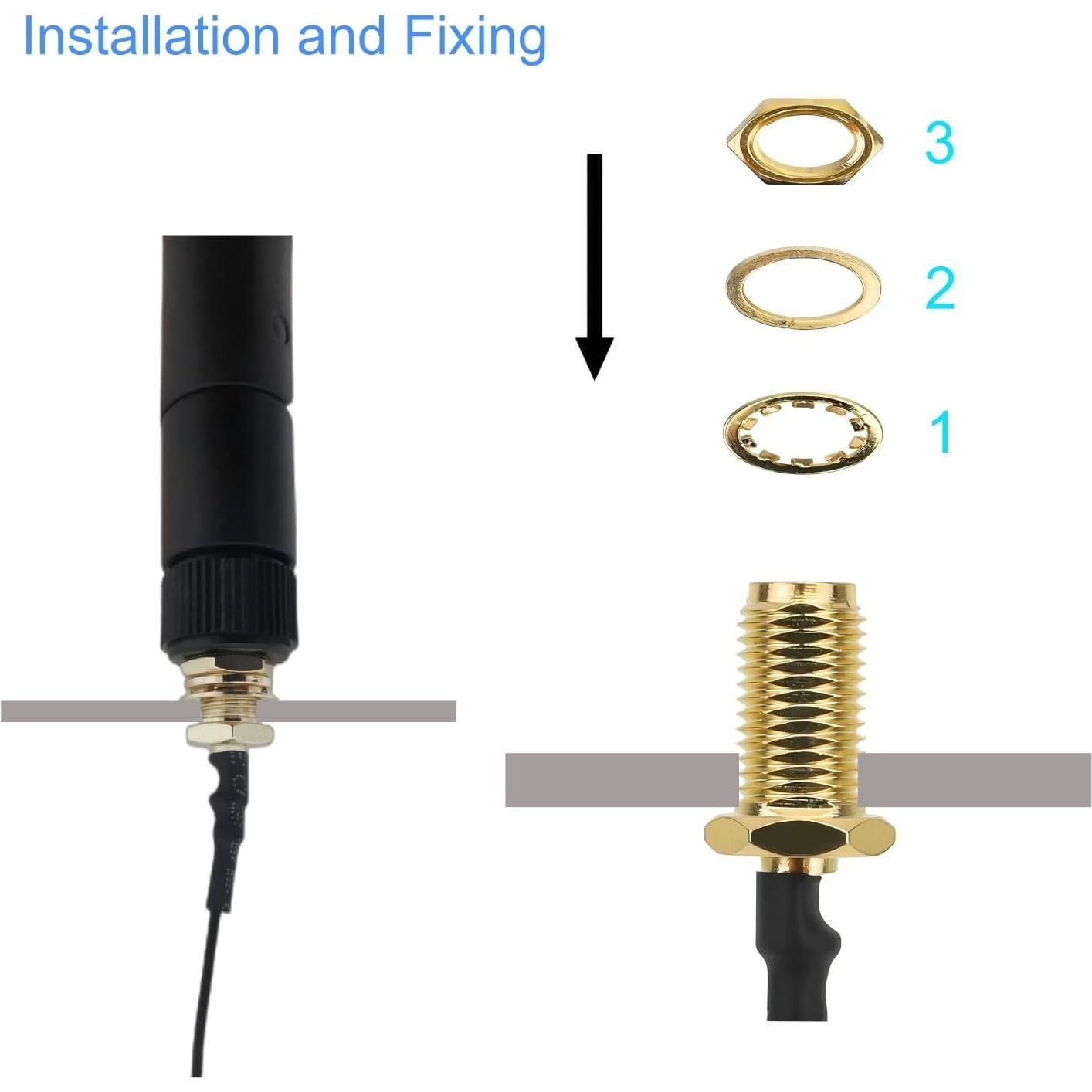 Paquete de 2 Antenas LoRa 915MHz XWWXGG 3dBi 10cm Omni