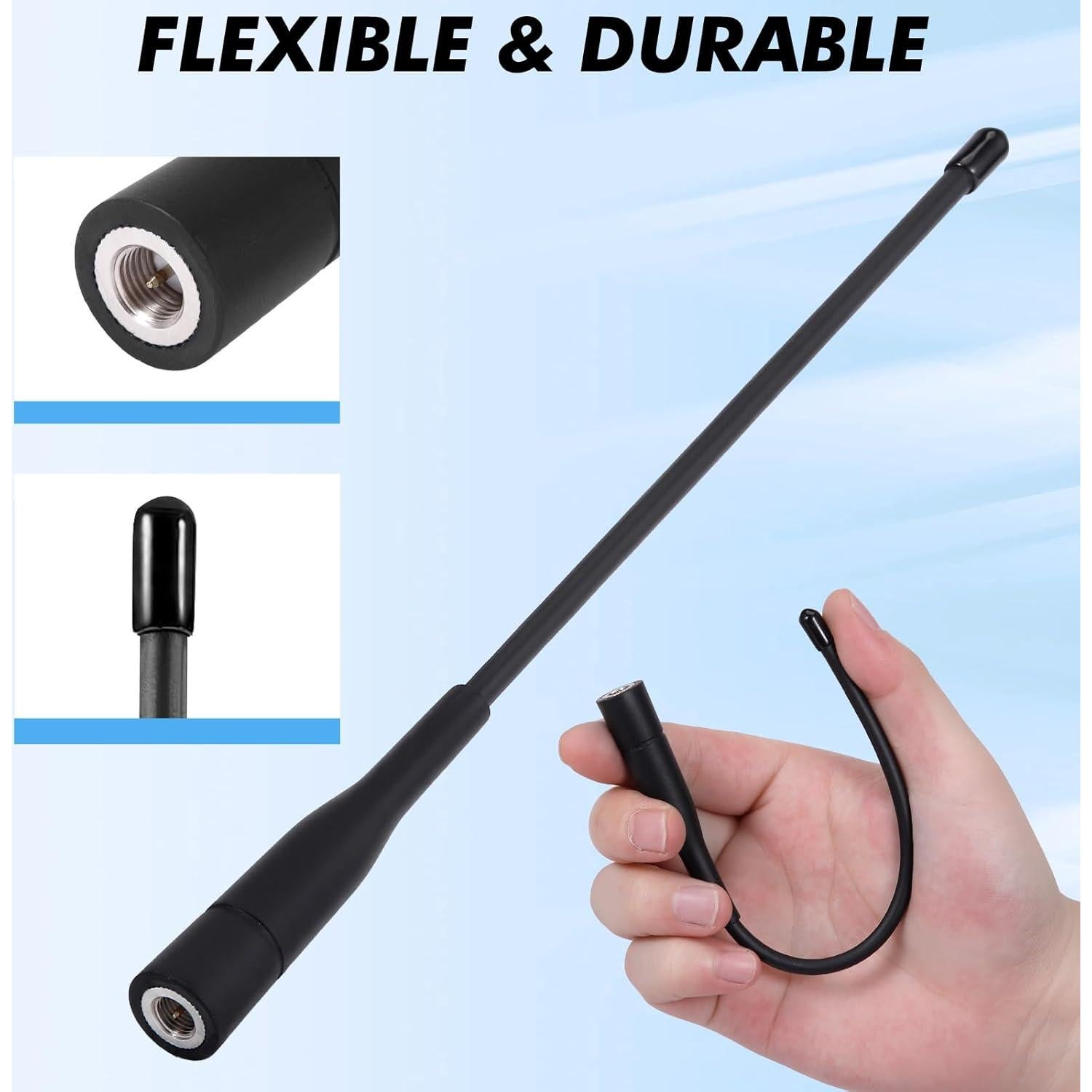 Antena Flexible LoRa Meshtastic 915MHz 10dBi SMA Macho 17cm