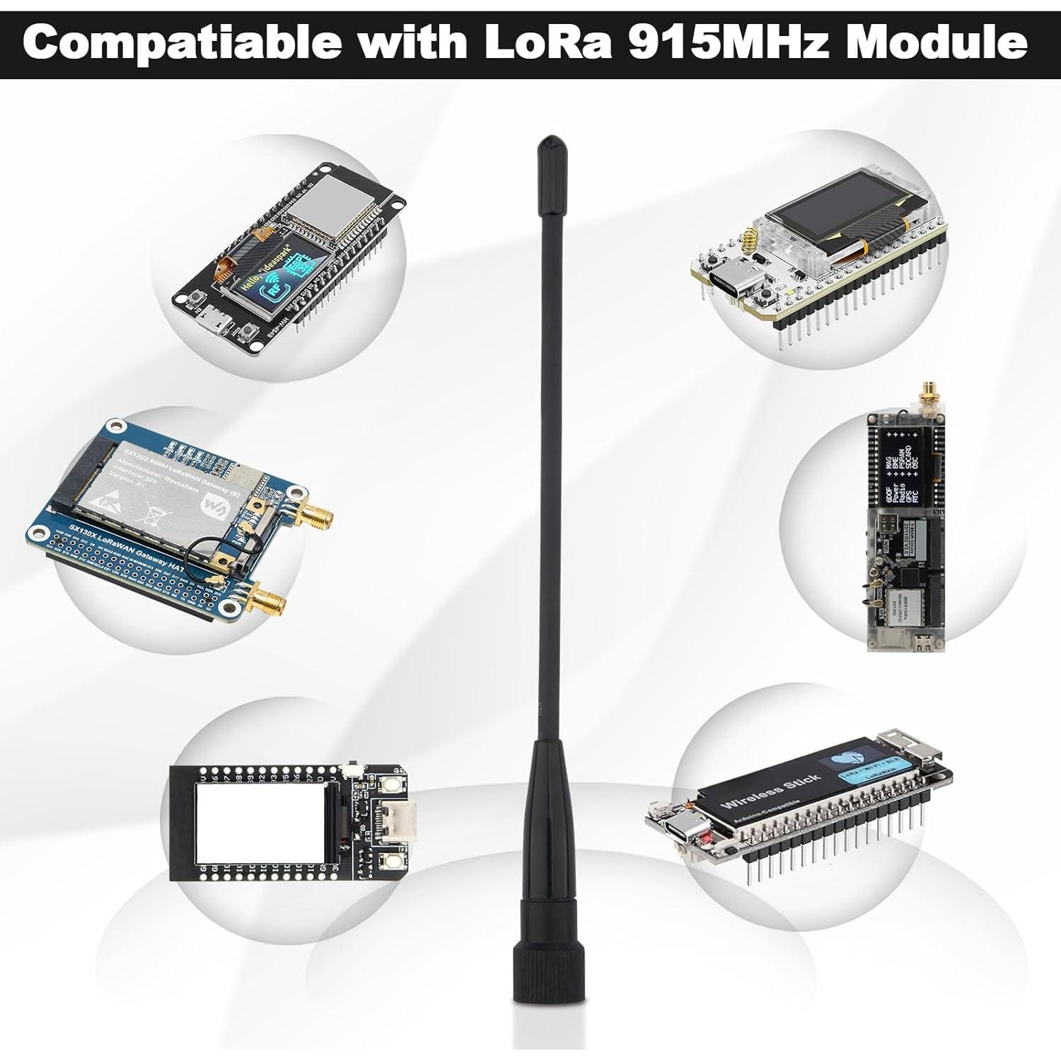 Antena de Pala 10dBi LoRa 915MHz SMA Macho 17cm + Adaptador