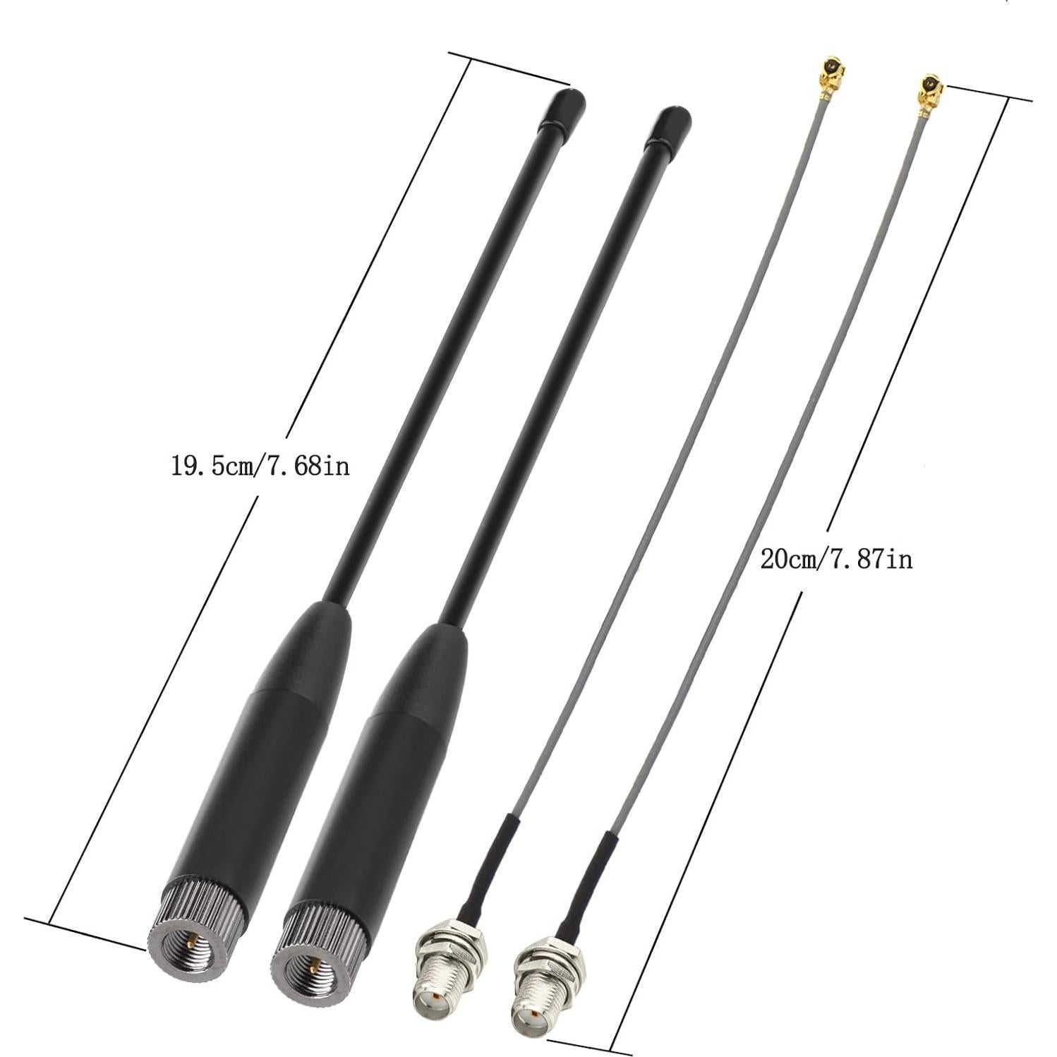 Antena Whip Bingfu 19.5cm 915MHz SMA Masculino - Paquete de 2