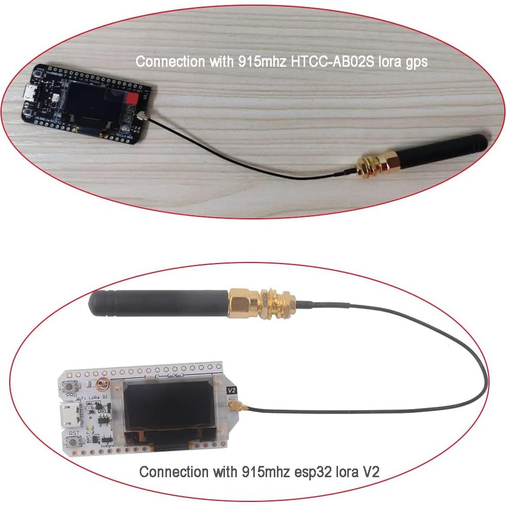 4 Antenas LoRa 915MHz 5dBi DIYmalls con Conector IPEX