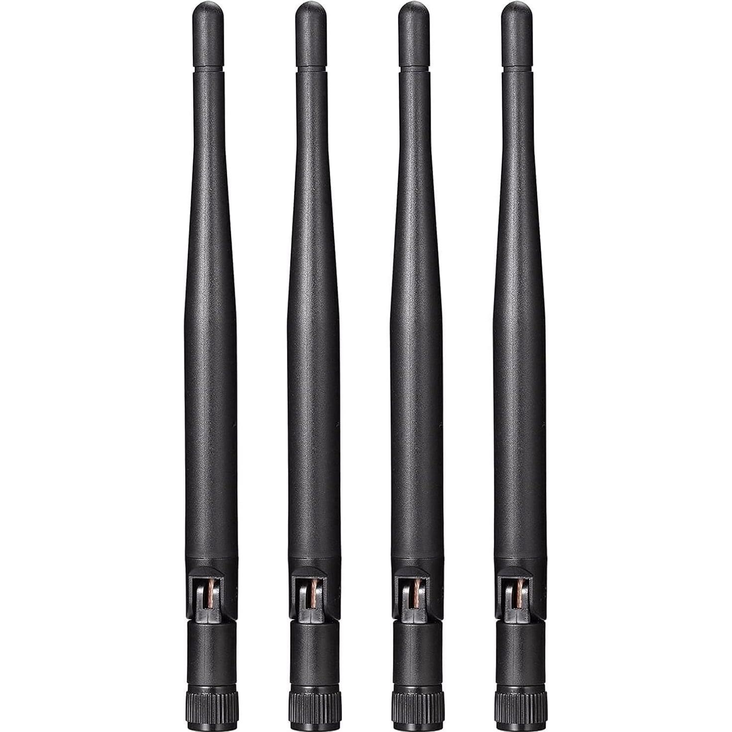 Antena WiFi Banda Dual Bingfu 3dBi RP-SMA Macho Paquete de 4