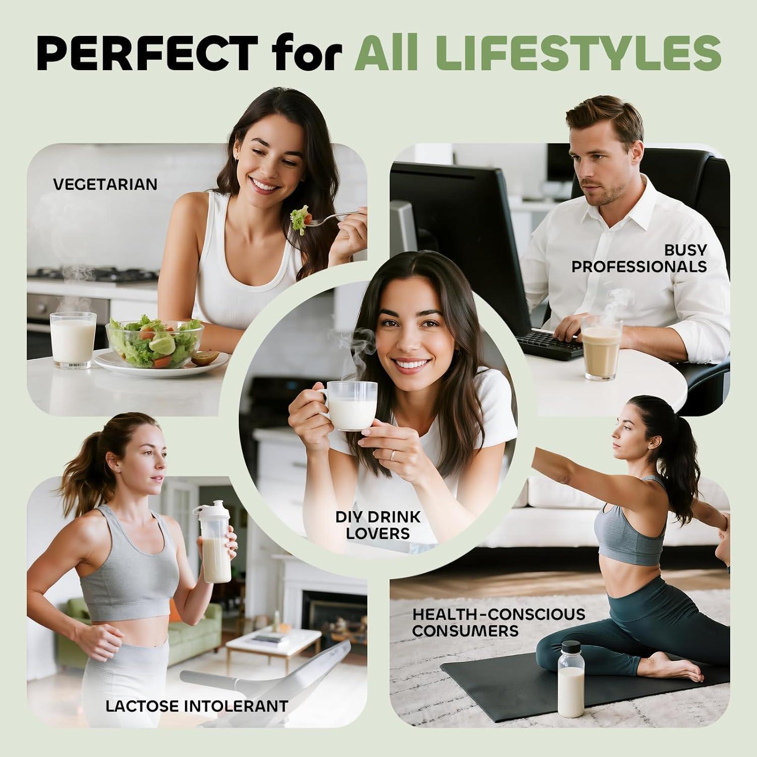 Máquina para Hacer Leche de Nueces Aesthetern 1L Verde 8 Preajustes