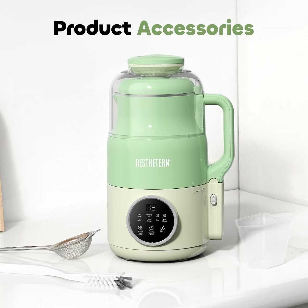 Máquina para Hacer Leche de Nueces Aesthetern 1L Verde 8 Preajustes