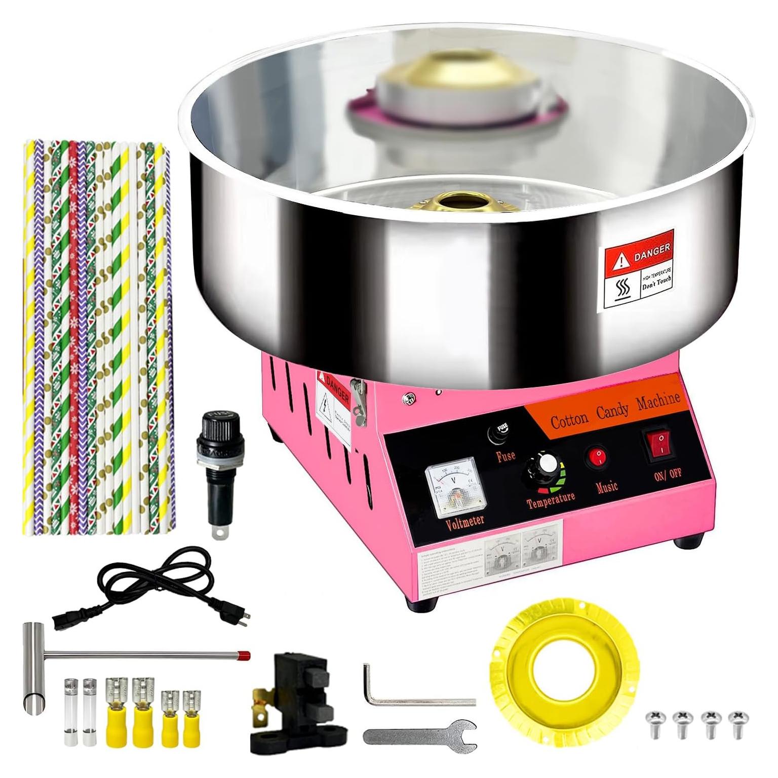 Máquina de Algodón de Azúcar Xapigo 1080W 2.2L Rosa