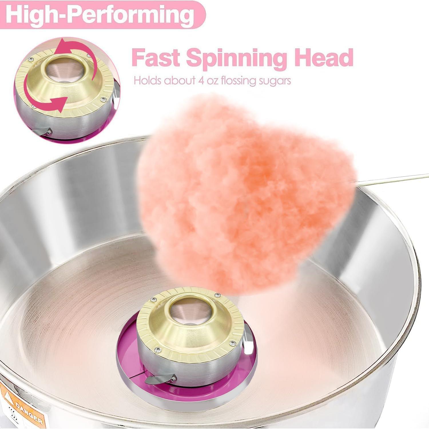 Máquina de Algodón de Azúcar Xapigo 1080W 2.2L Rosa