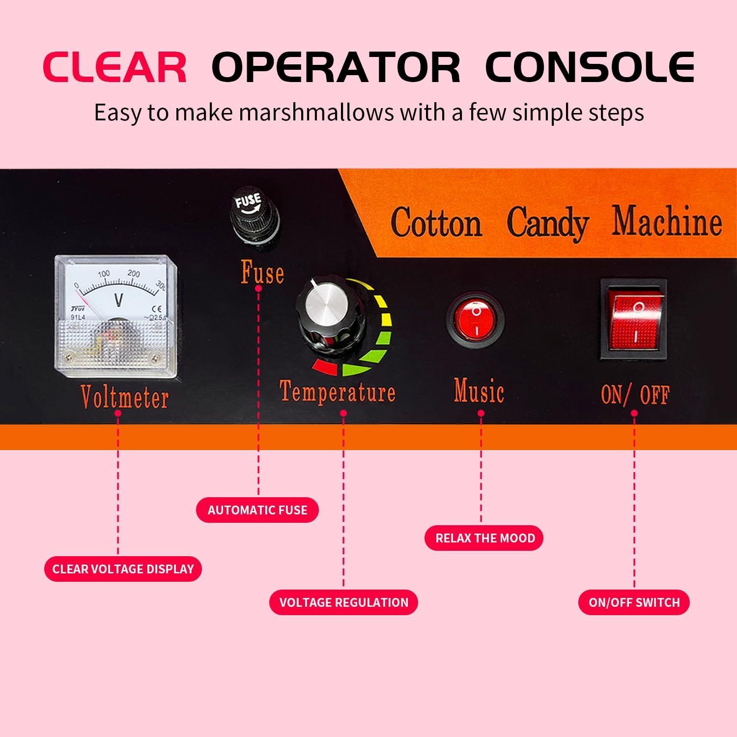 Máquina de Algodón de Azúcar Xapigo 1080W 2.2L Rosa