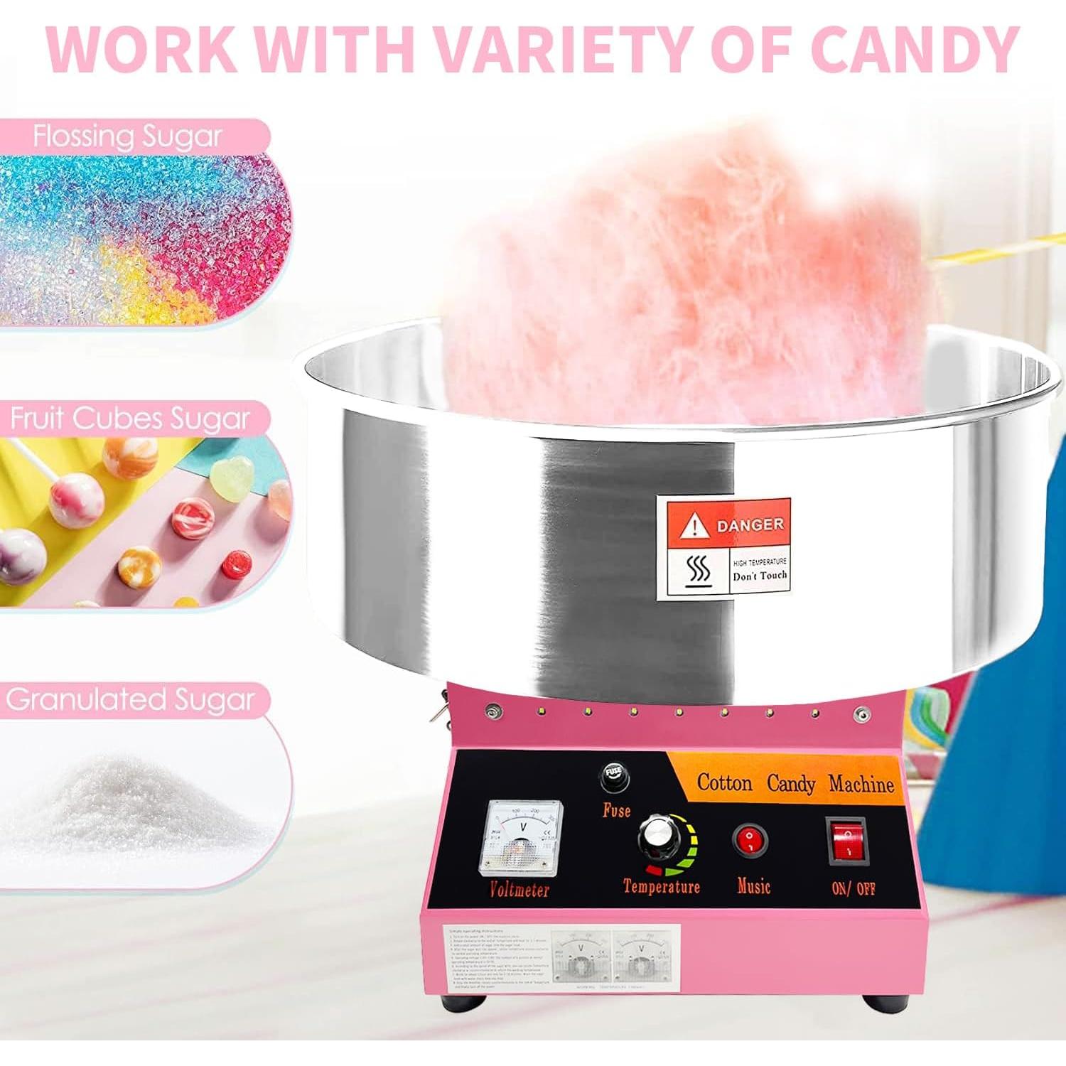 Máquina de Algodón de Azúcar Xapigo 1080W 2.2L Rosa