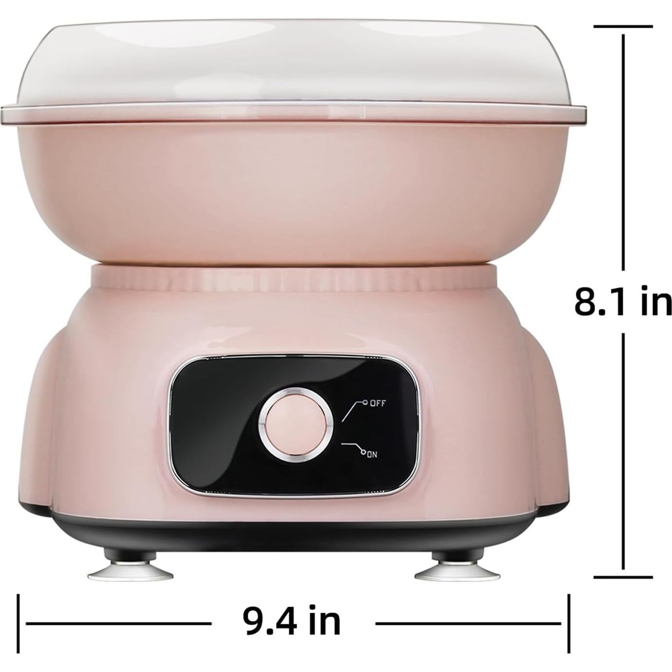 Máquina de Algodón de Azúcar Rosa Y500 - Compacta y Fácil de Limpiar