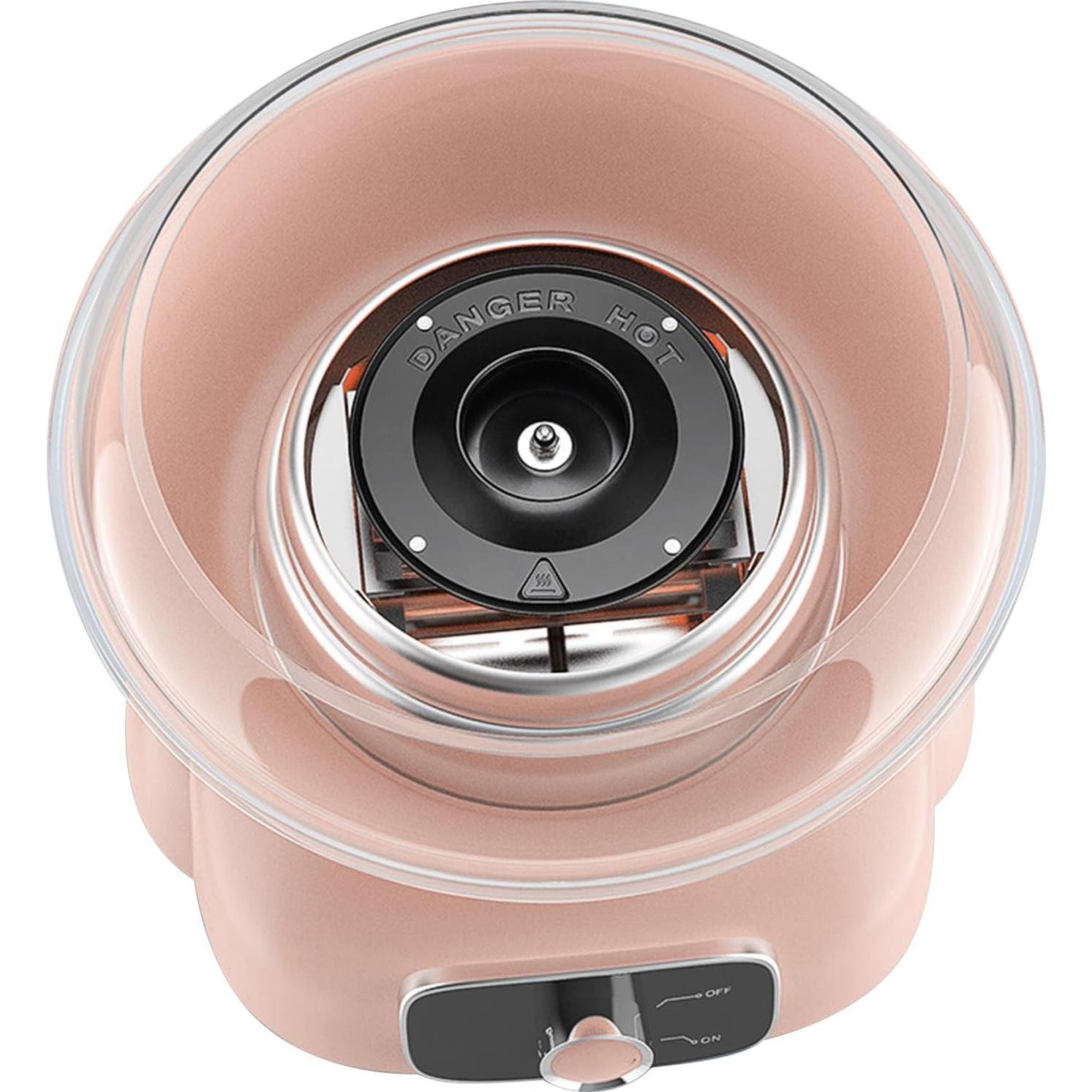 Máquina de Algodón de Azúcar Rosa Y500 - Compacta y Fácil de Limpiar