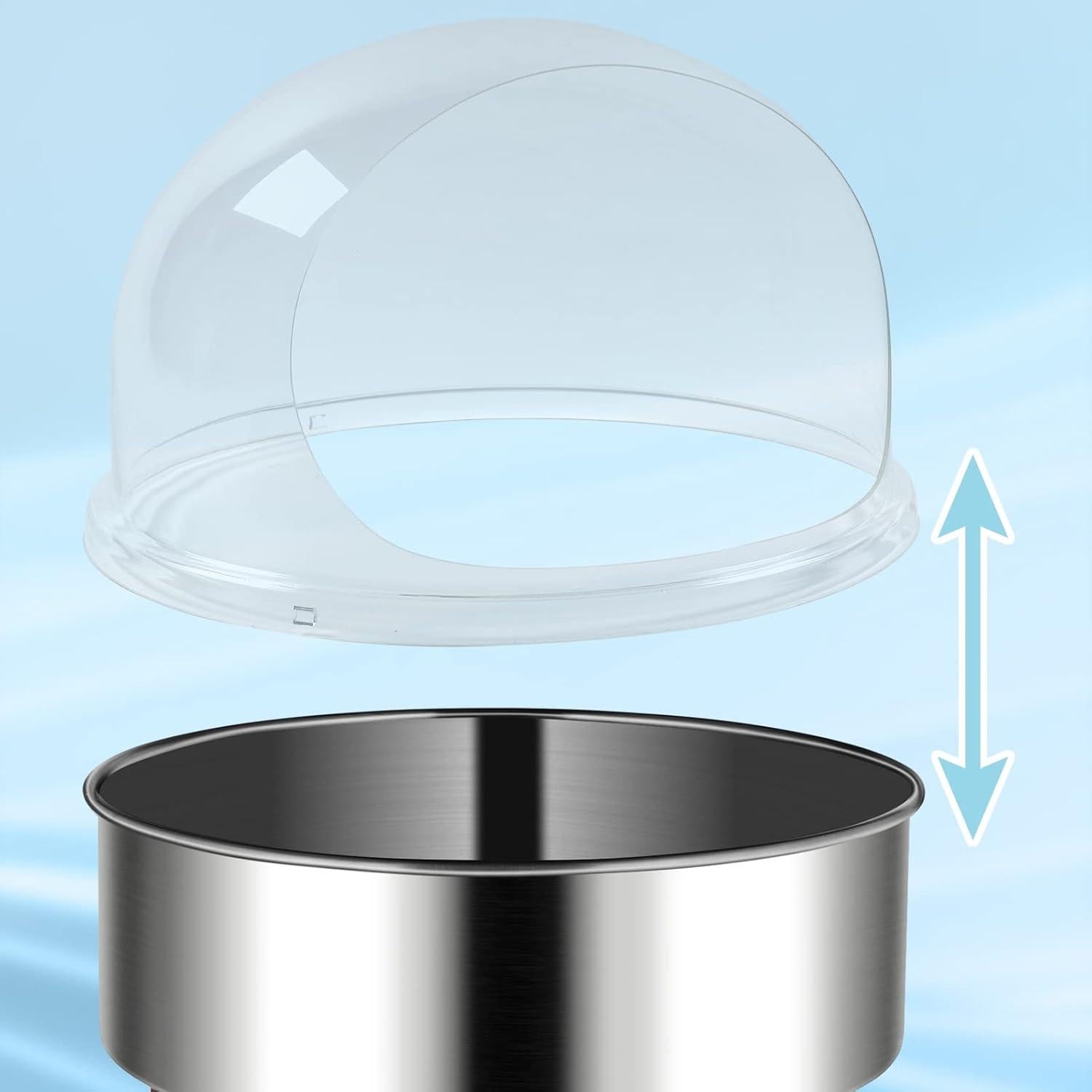 Cubierta Acrílica ROVSUN para Máquina de Algodón de Azúcar 53.34 cm