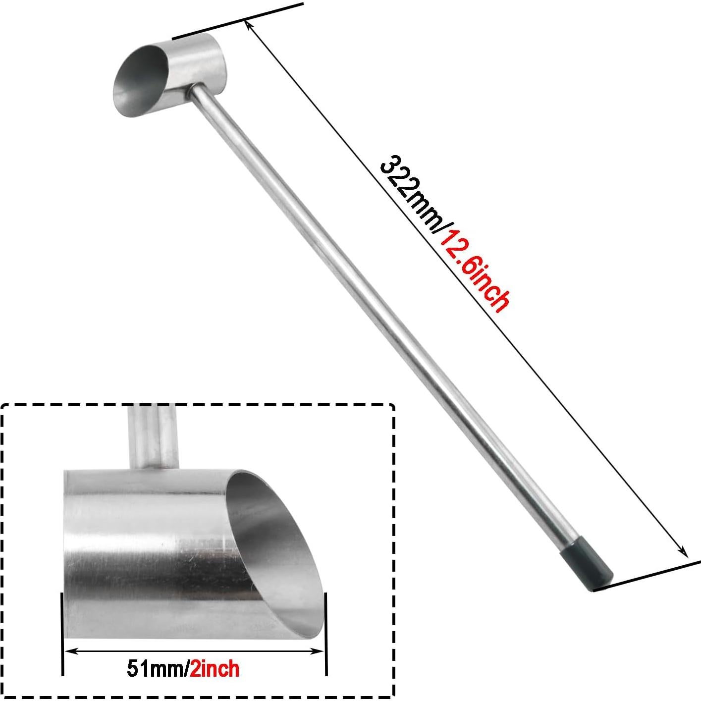 Cuchara de Azúcar Acero Inoxidable 322mm para Algodón de Azúcar