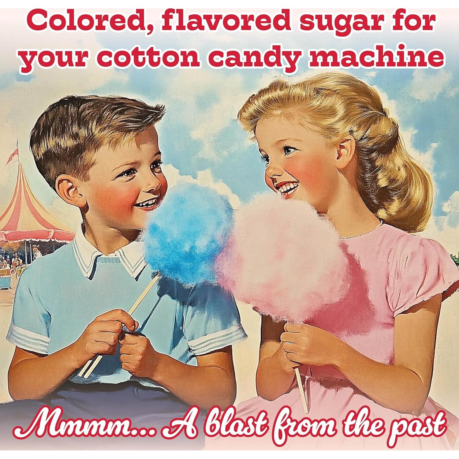 Azúcar de Algodón de Dulce de Cereza Roja Premium América - 6 Paquetes de 312 Onzas