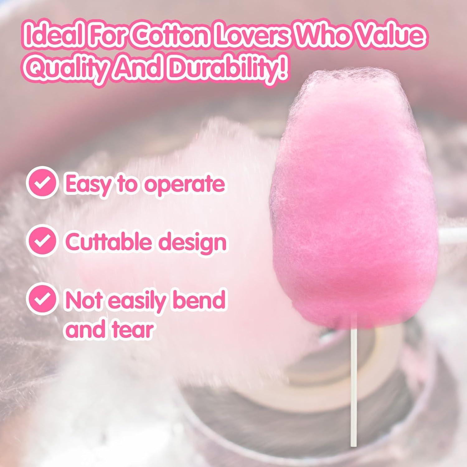 50 Conos de Algodón de Azúcar XLIUAX 35 cm Papel Apto Alimentos