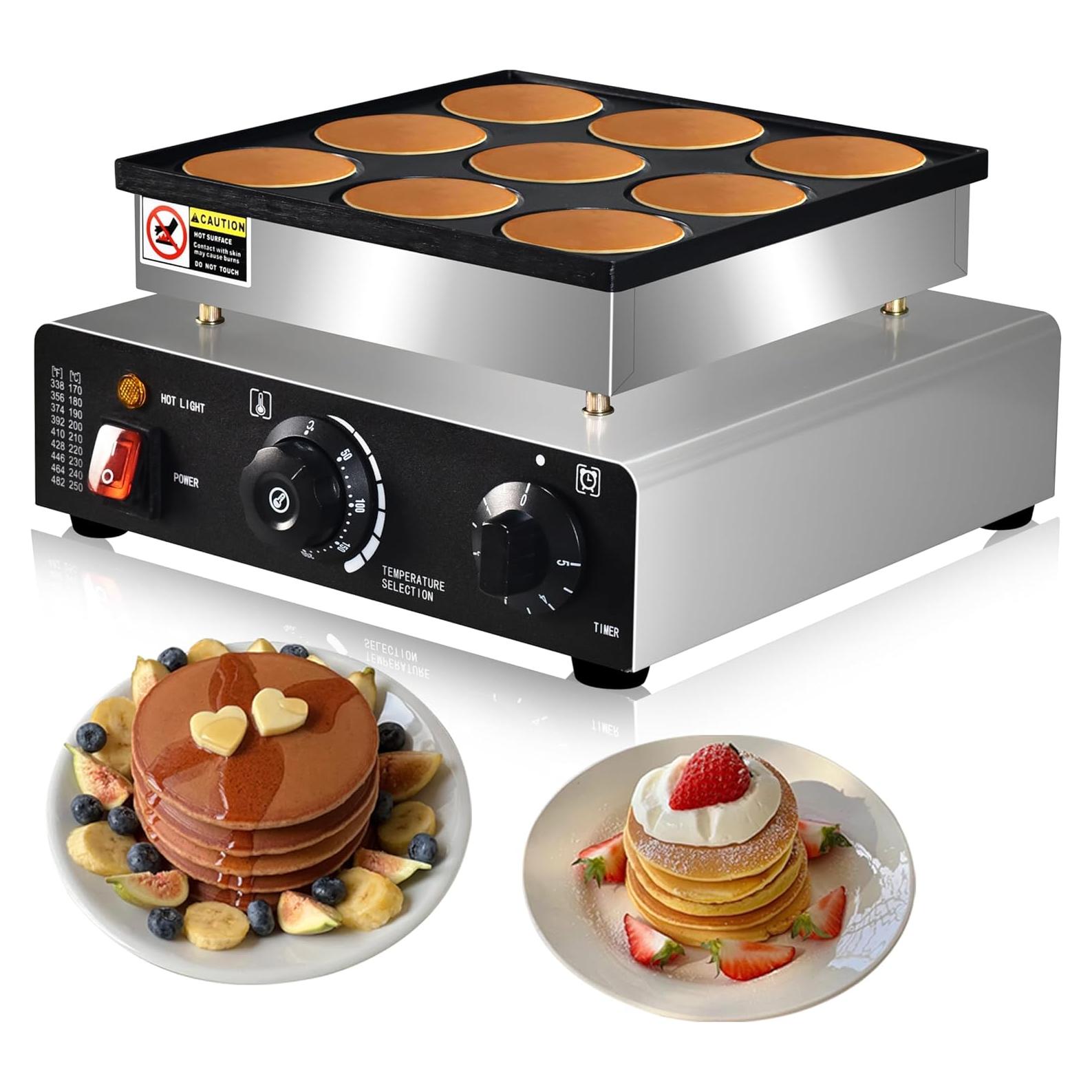 Mini Máquina de Pancakes AEYDJXMER 9 Huecos 76mm Eléctrica