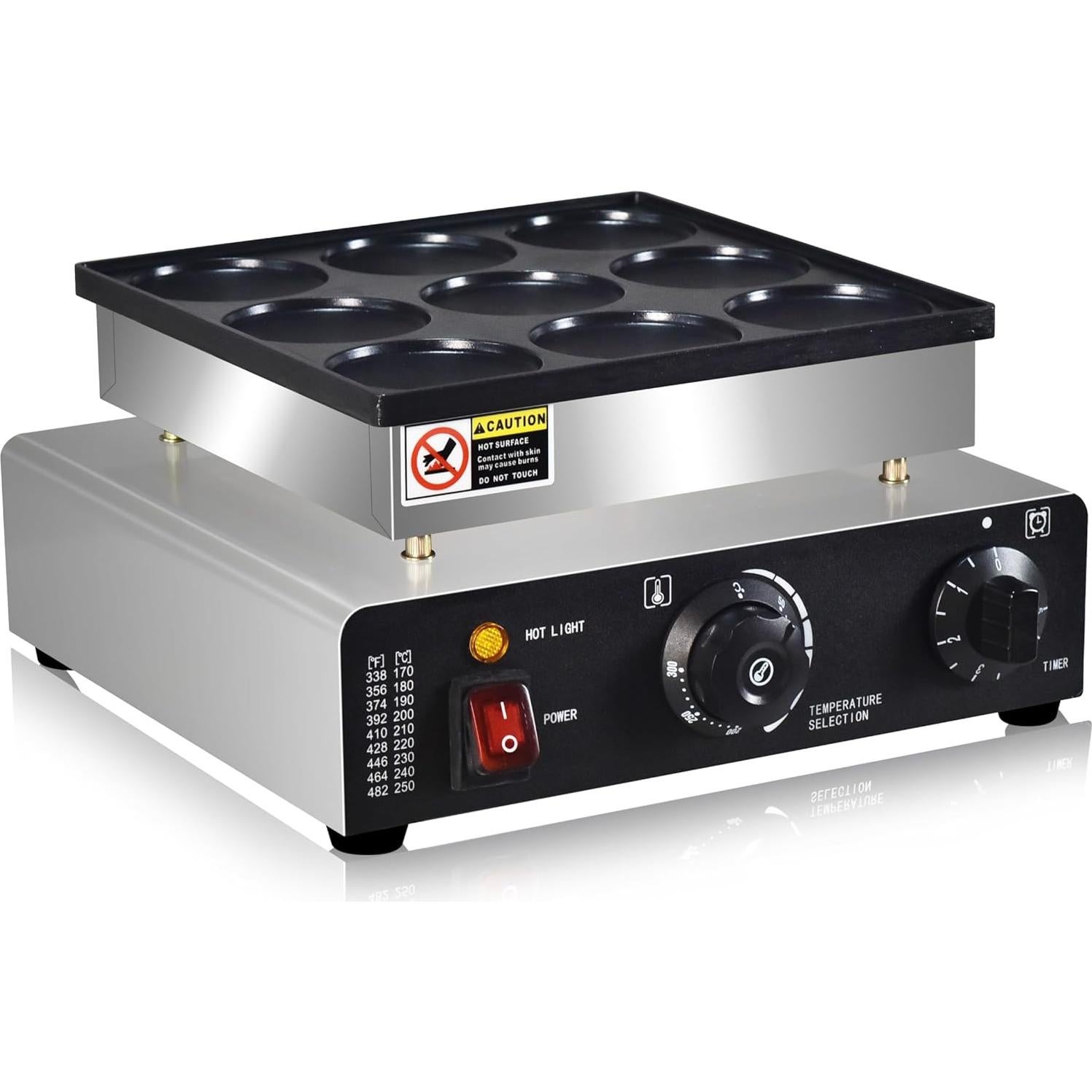 Mini Máquina de Pancakes AEYDJXMER 9 Huecos 76mm Eléctrica