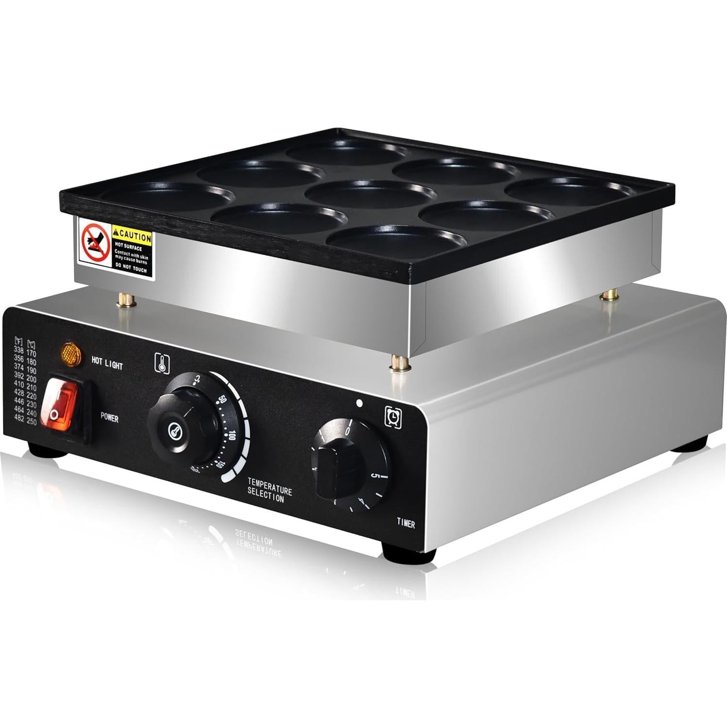 Mini Máquina de Pancakes AEYDJXMER 9 Huecos 76mm Eléctrica