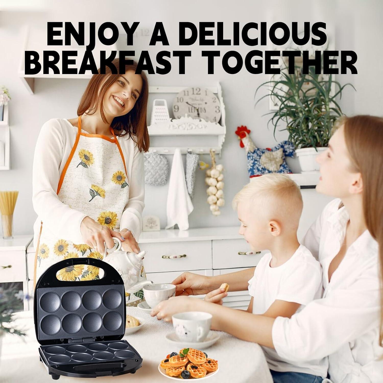 Mini Máquina de Pancakes SISYPHE 750W Antiadherente 8 Pcs