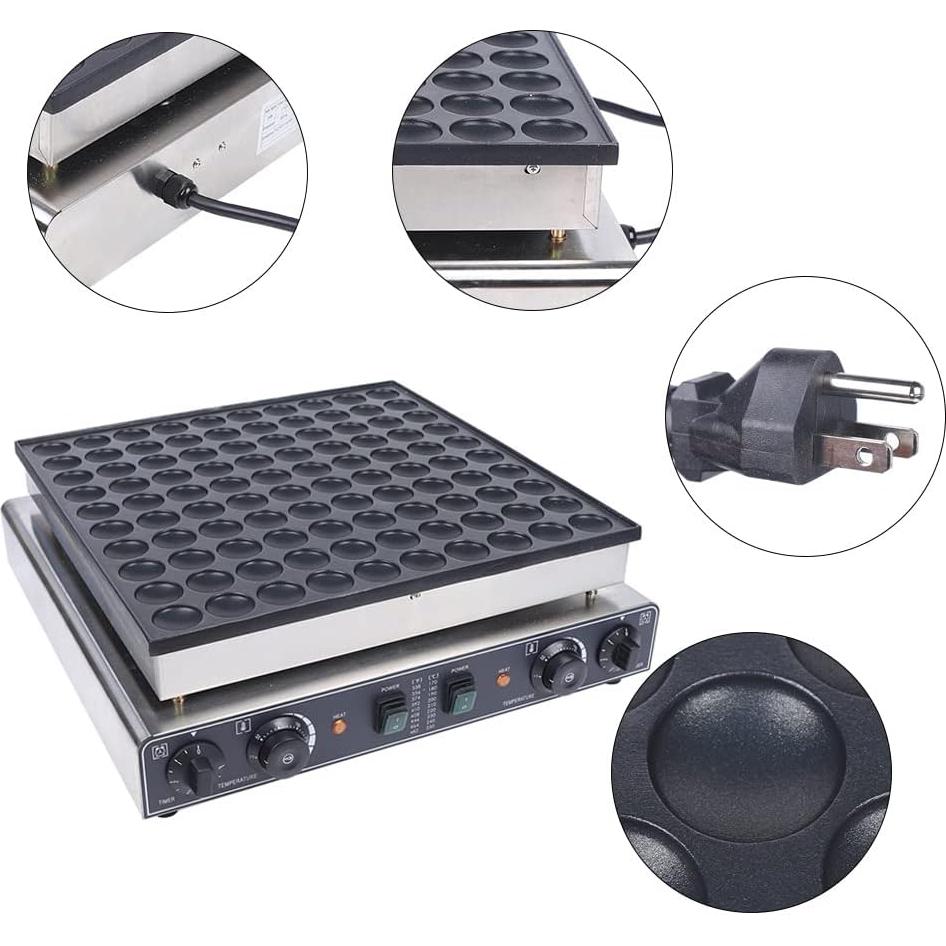 Máquina de Waffles Eléctrica InSyoForeverEC 3400W 100PCS