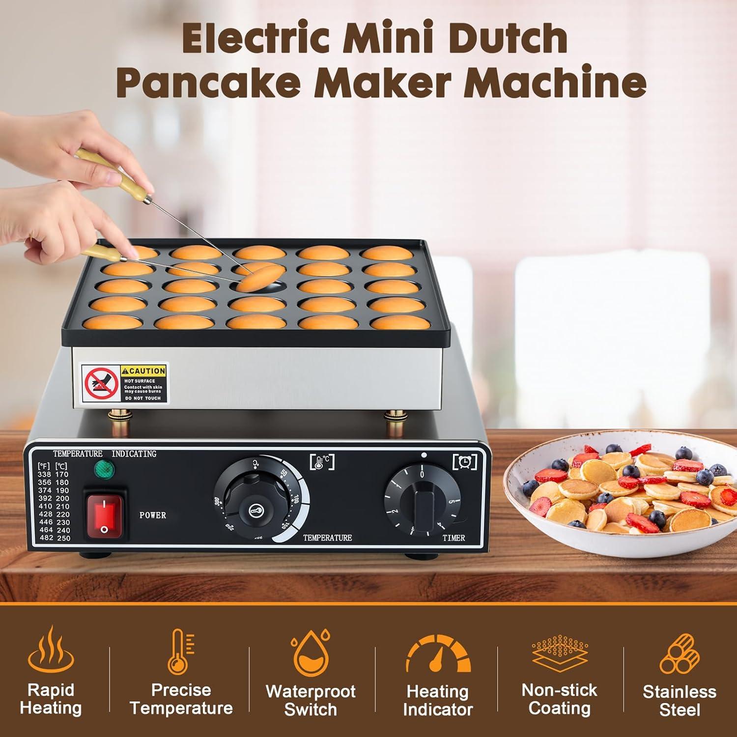 Fabricante de Pancakes Mini YODHOSA 25PCS Acero Inoxidable