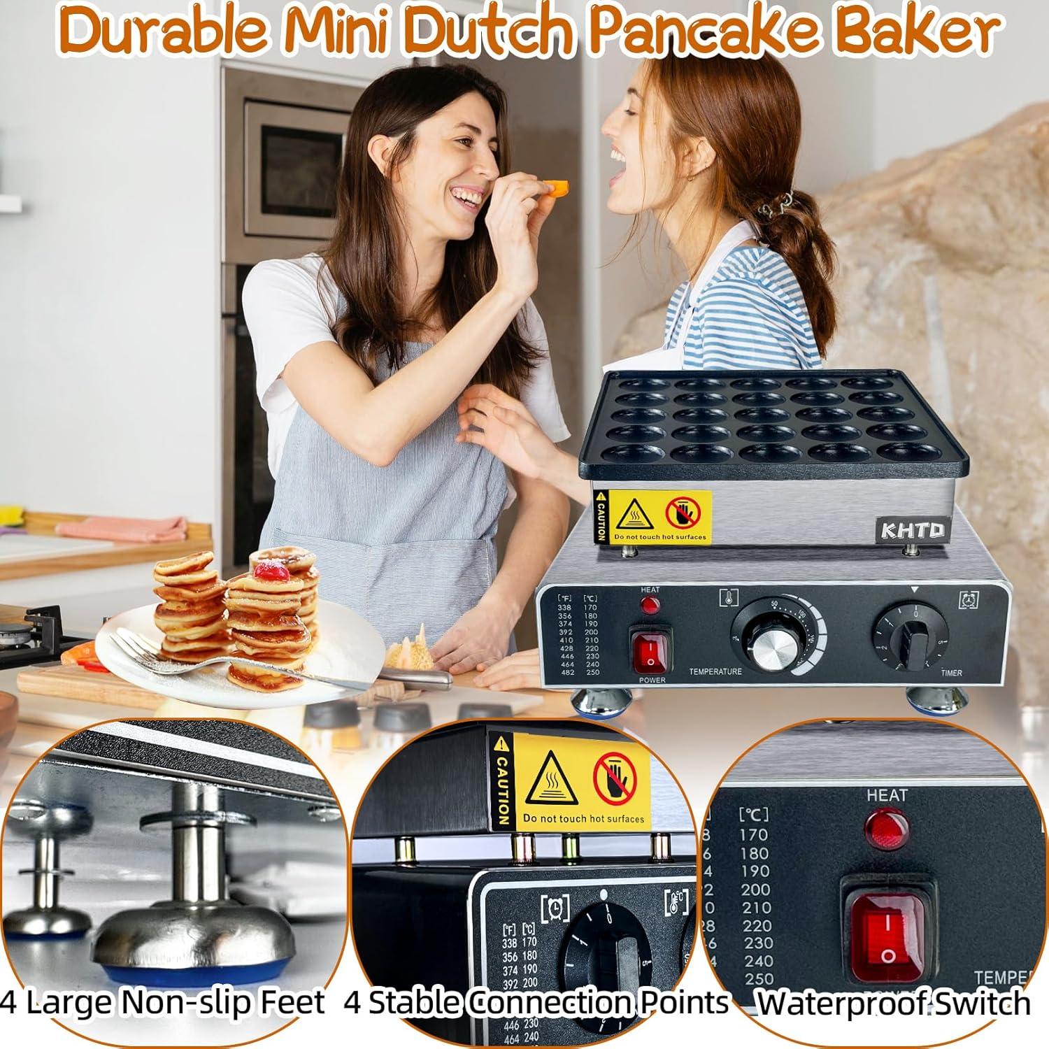 Mini Máquina para Pancakes KHTD 25PCS 32.5x29.2 cm Eléctrica