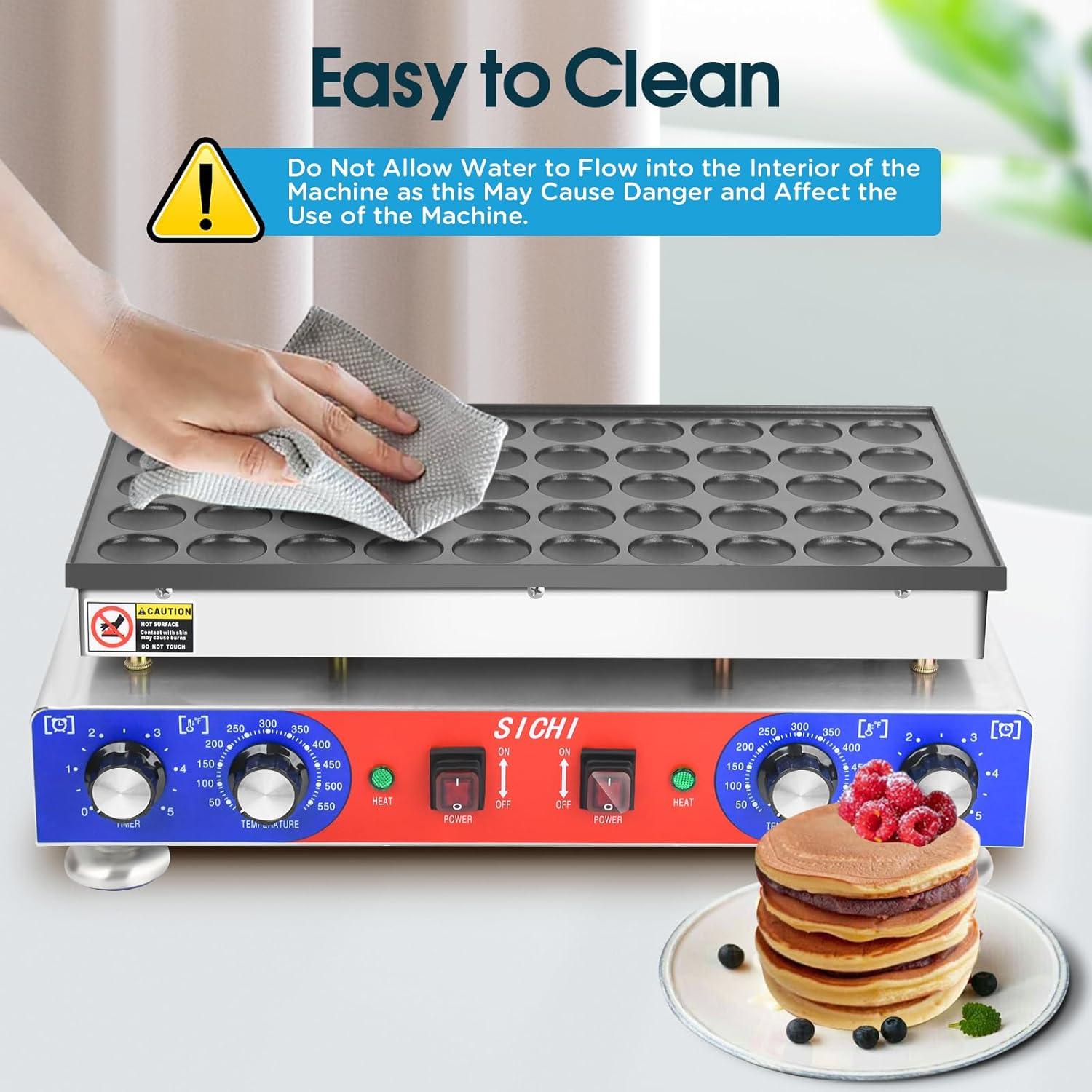 Mini Máquina de Pancakes SICHI 50 Pcs Antiadherente 110V