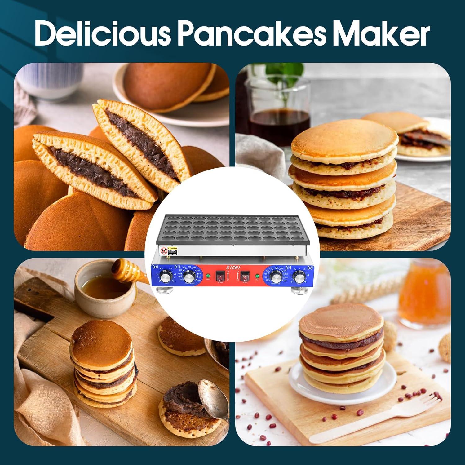 Mini Máquina de Pancakes SICHI 50 Pcs Antiadherente 110V