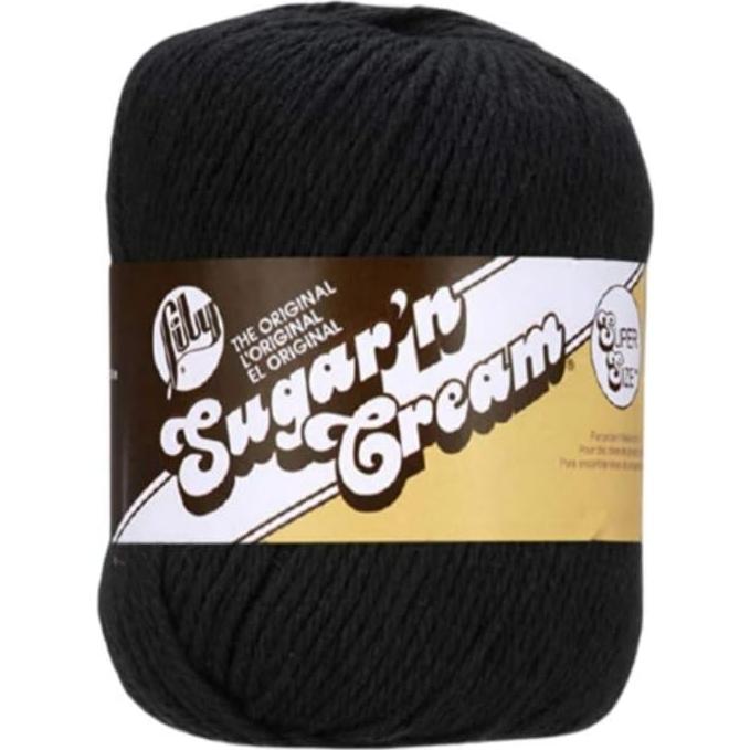 Lana Lily Sugar n Cream 2-Pack Algodón Negro y Blanco 200m