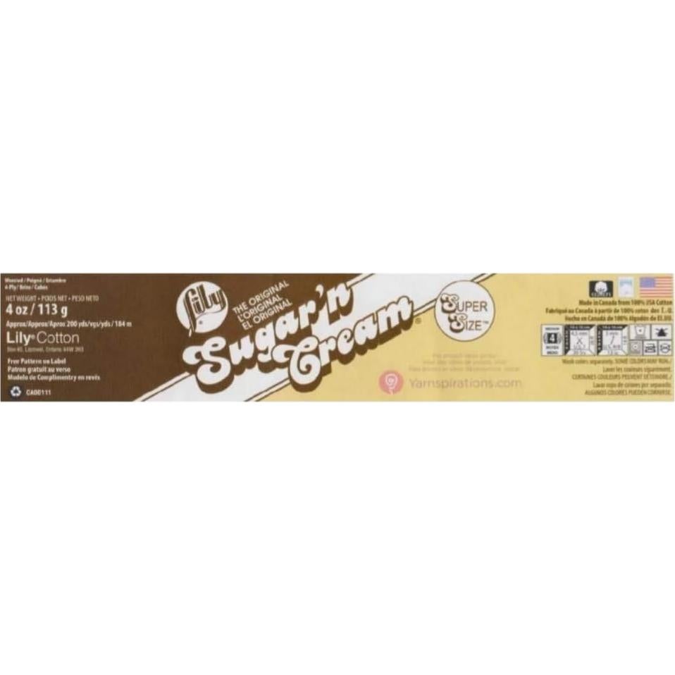 Lana Lily Sugar n Cream 2-Pack Algodón Negro y Blanco 200m