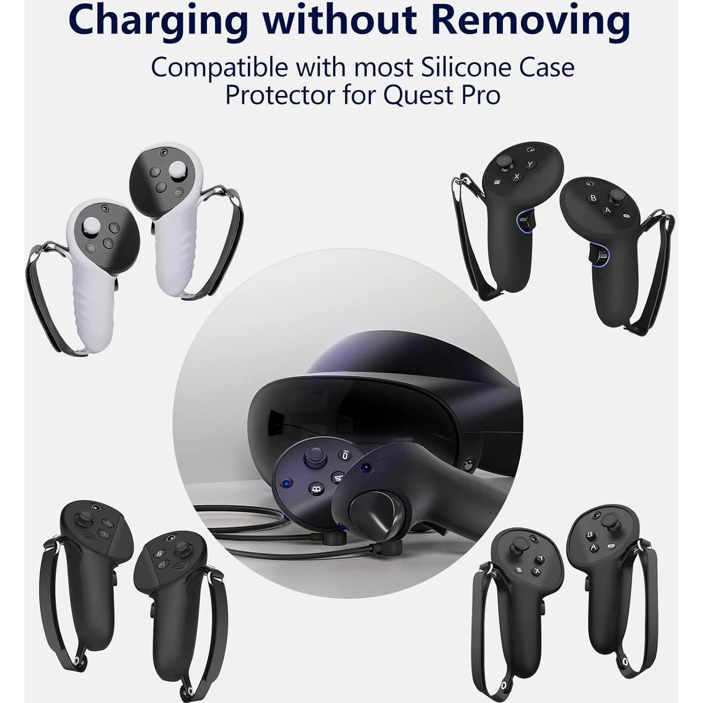 Cable de carga 2-en-1 UMEEUTOO para controladores Meta Quest Pro