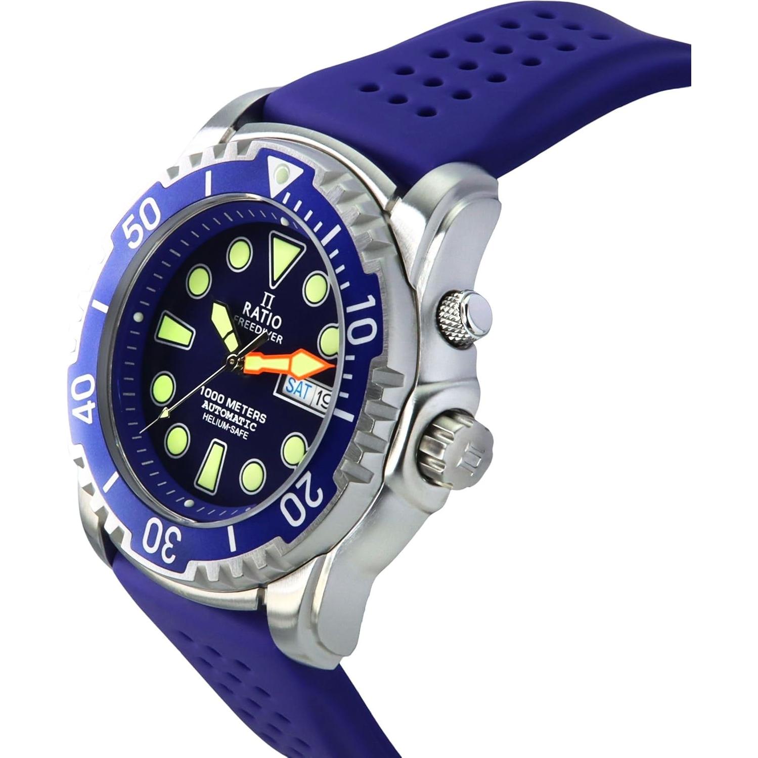Reloj de Buceo RATIO FreeDiver Helium-Safe 1000M Zafiro Azul