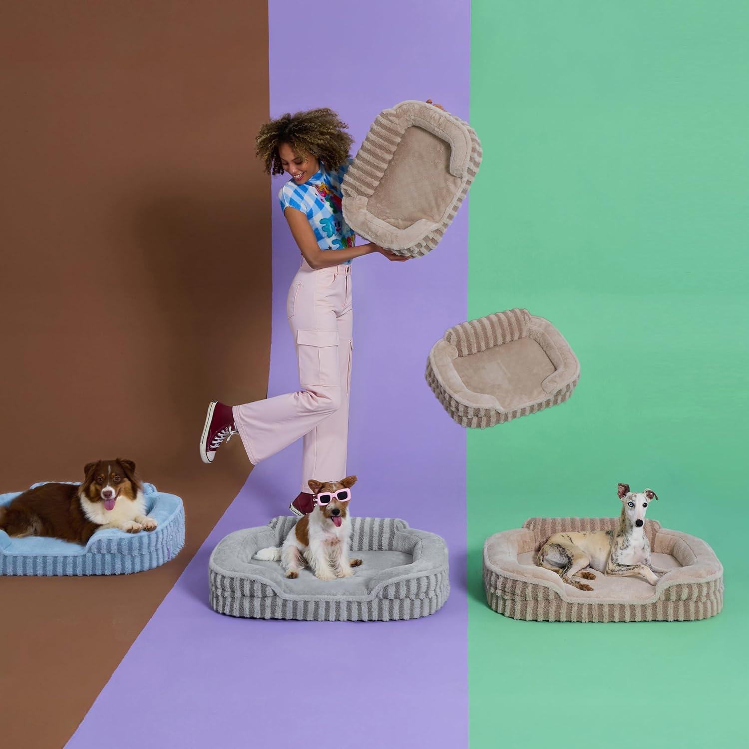 Cama Ortopédica para Perros Pequeños Lesure 60x45cm Gris