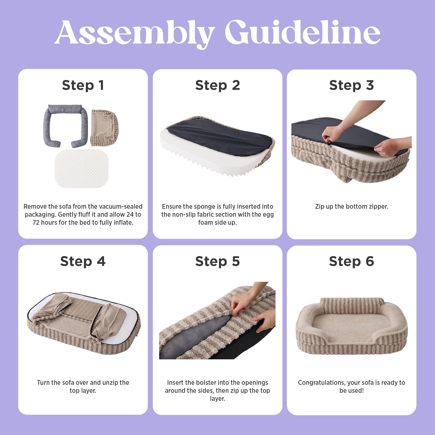 Cama Ortopédica para Perros Pequeños Lesure 60x45cm Gris