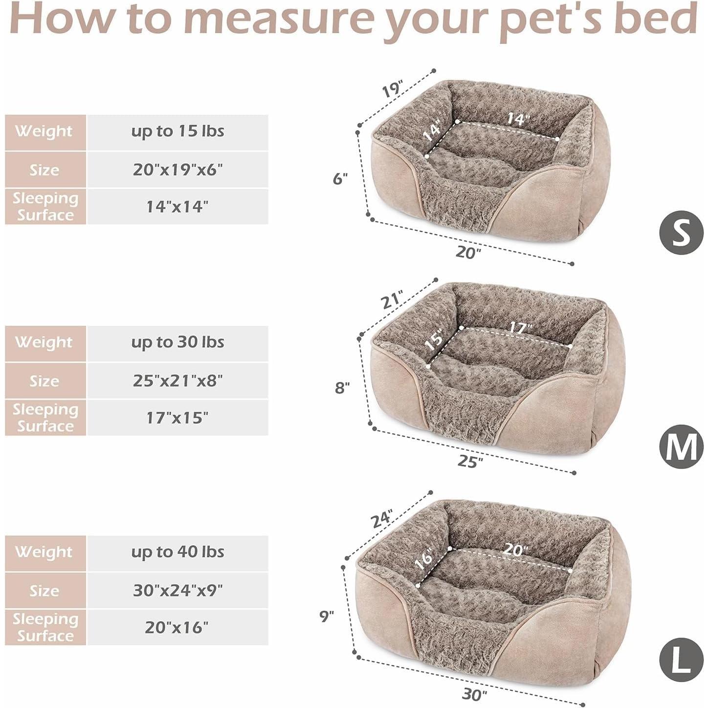 Cama ortopédica para perros INVENHO L 76.2x61cm lavable antideslizante
