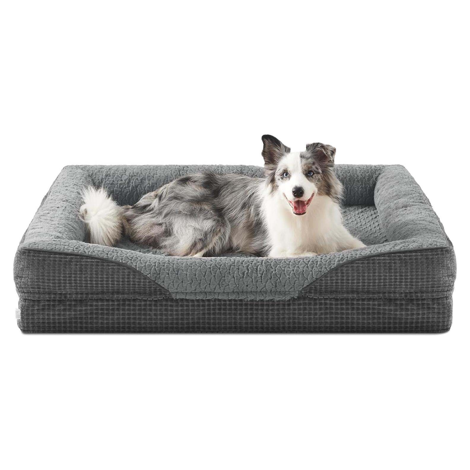 Cama para Perros Grande INVENHO - Espuma de Memoria 35x25x7
