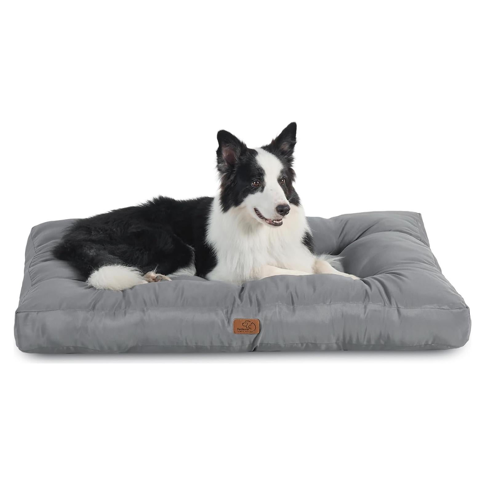 Cama para Perros Bedsure Grande 91x69 cm Impermeable Gris
