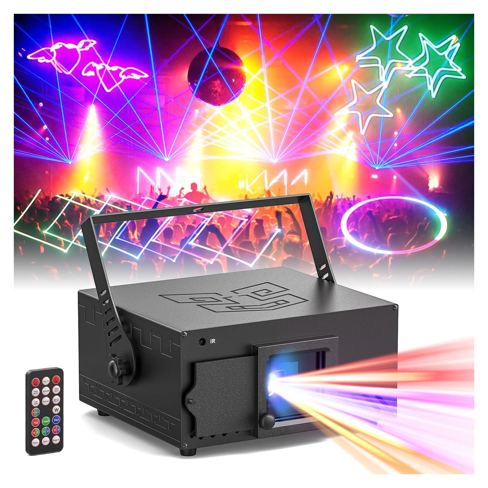 Luces de Fiesta RGB U'King 20W DMX con Control Remoto 3D