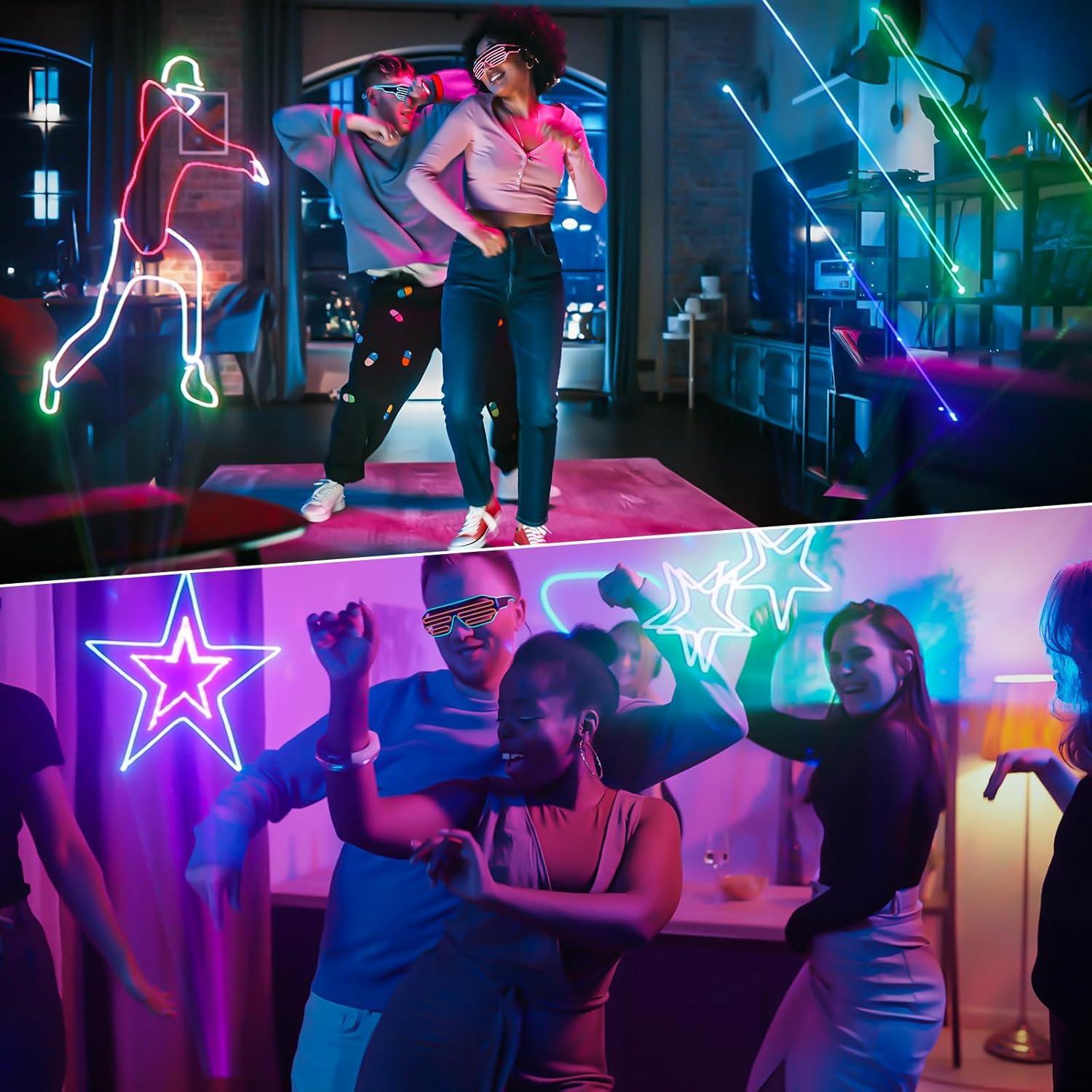 Luces de Fiesta RGB U'King 20W DMX con Control Remoto 3D