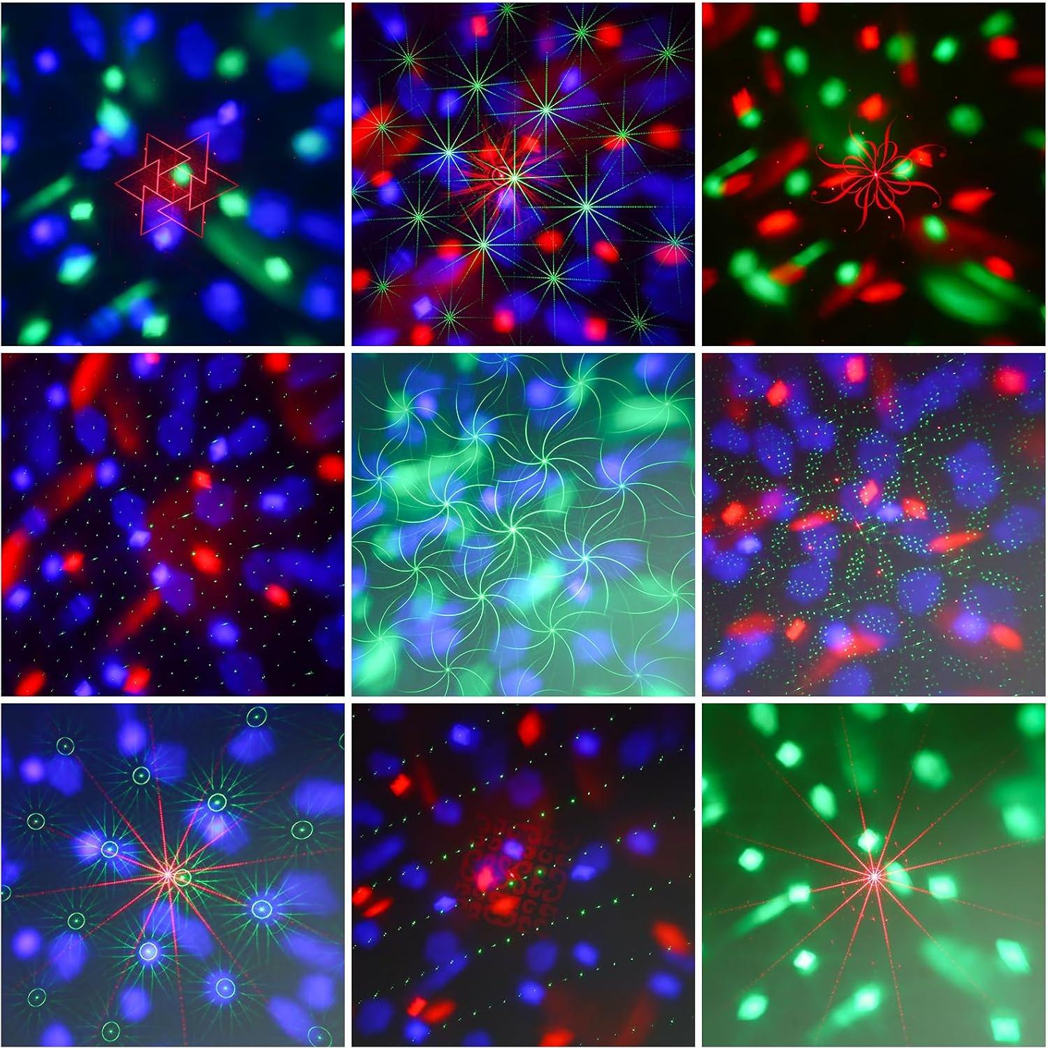 Luces de Fiesta Disco LED RGB 4 en 1 con Control Remoto