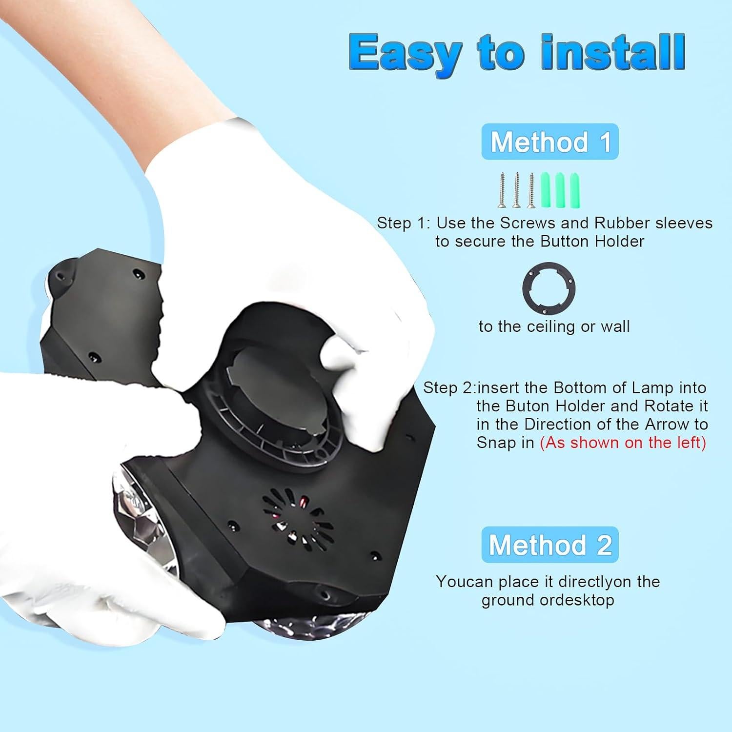 Luces de Fiesta Disco LED RGB 4 en 1 con Control Remoto