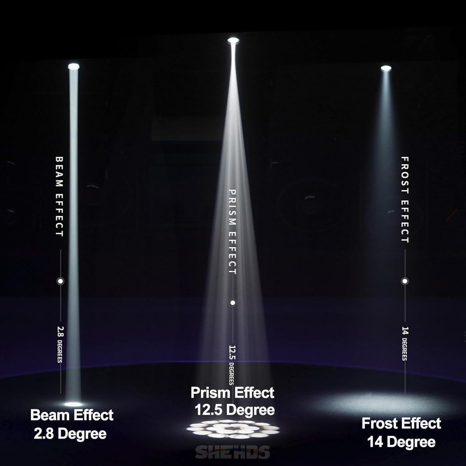 Luz de Cabeza Móvil SHEHDS 180W con 14 Gobos y Prisma 18 Facetas