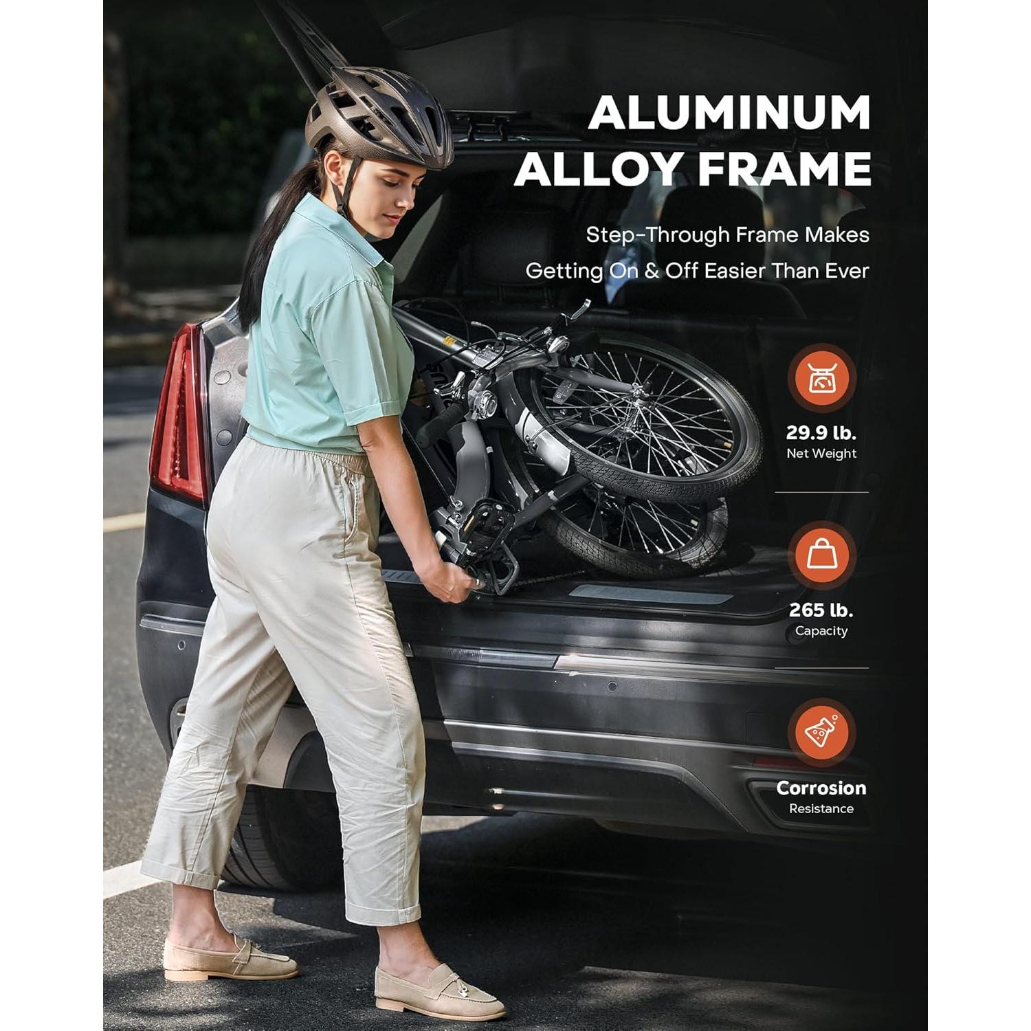 Bicicleta Plegable Viribus 20" 7 Velocidades Aluminio Gris