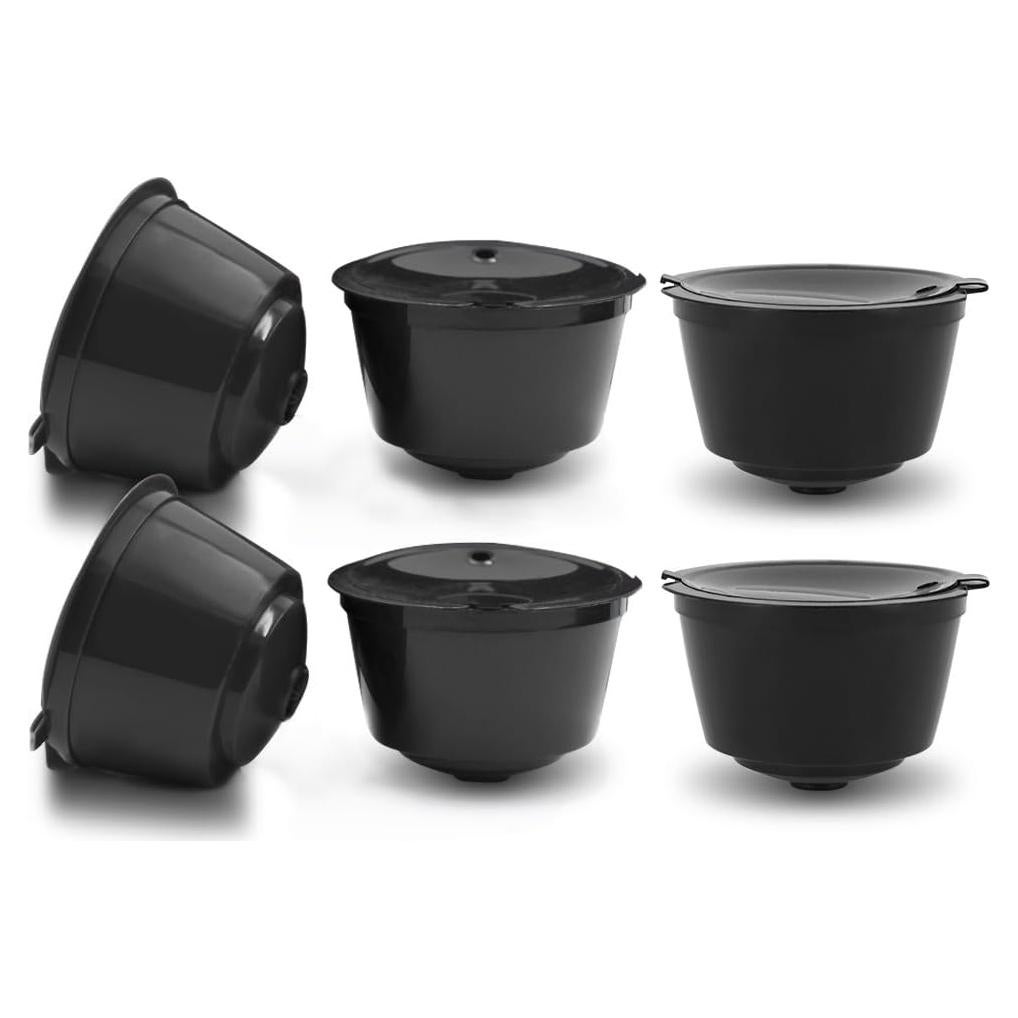 Cápsulas de Café Reutilizables BRBHOM 6 Pcs Negro para D*lce G*sto