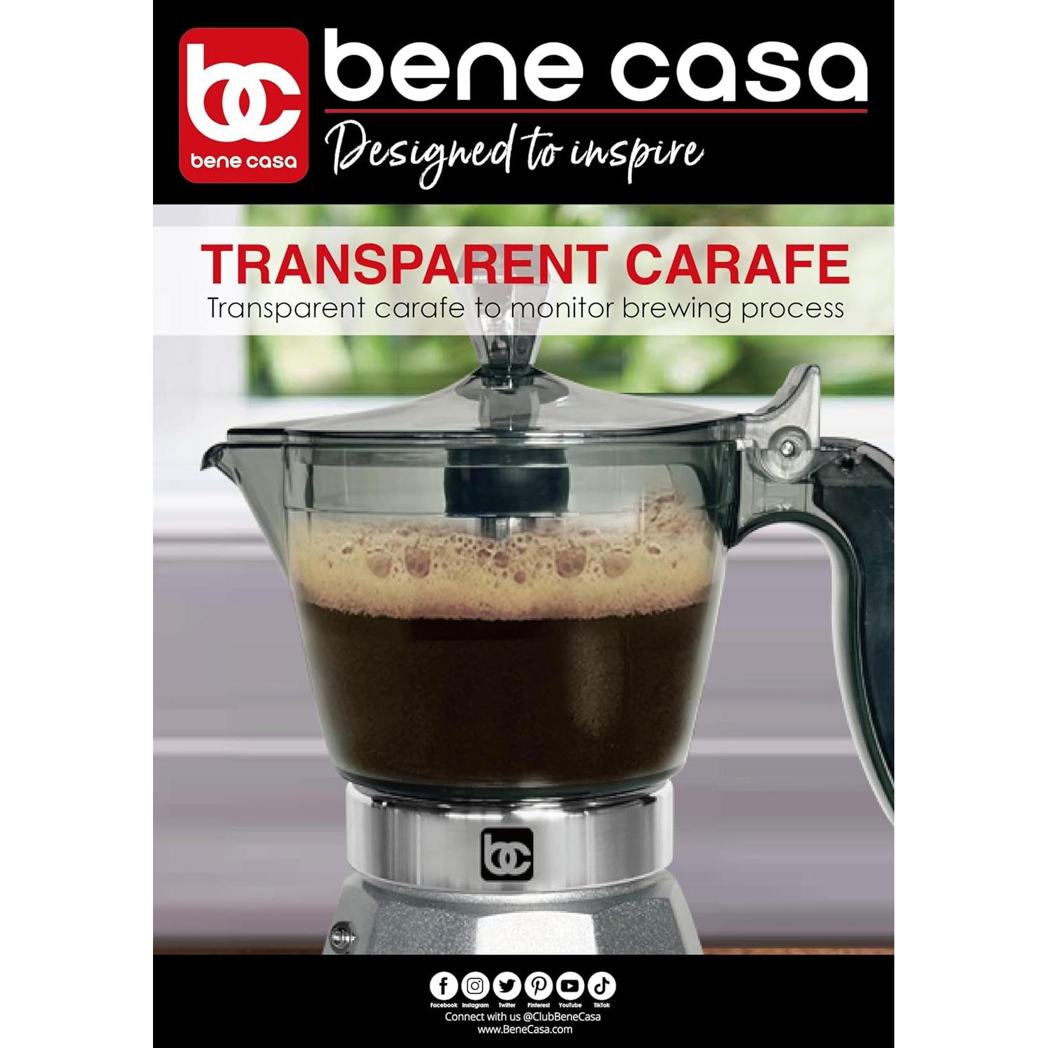 Cafetera Eléctrica Portátil Bene Casa BC-95526 Espresso 1-3 Tazas