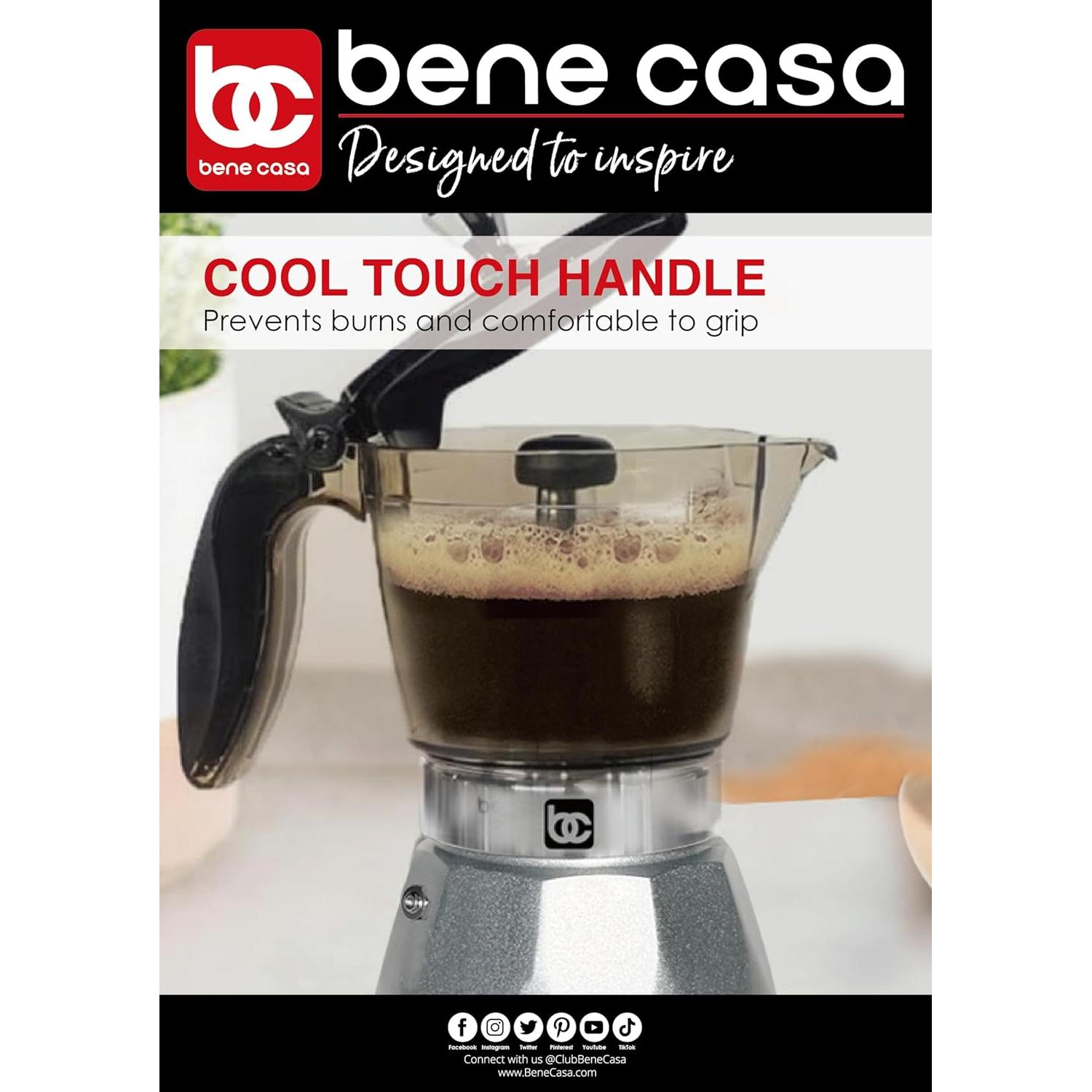 Cafetera Eléctrica Portátil Bene Casa BC-95526 Espresso 1-3 Tazas