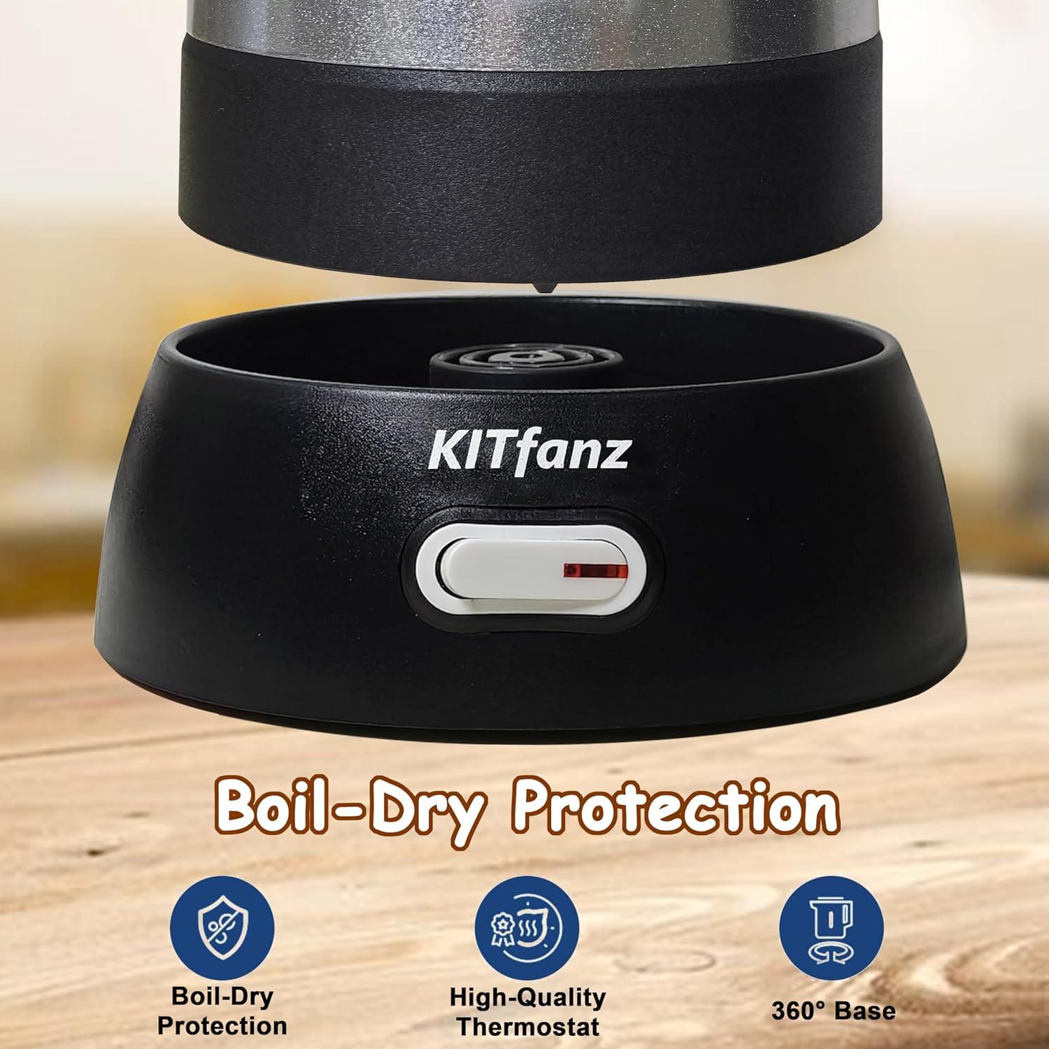 Cafetera Espresso Eléctrica KITfanz Olla Moka 6 Tazas Rojo